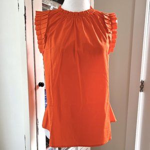 Time After Time Pleated Trim Sleveless Top